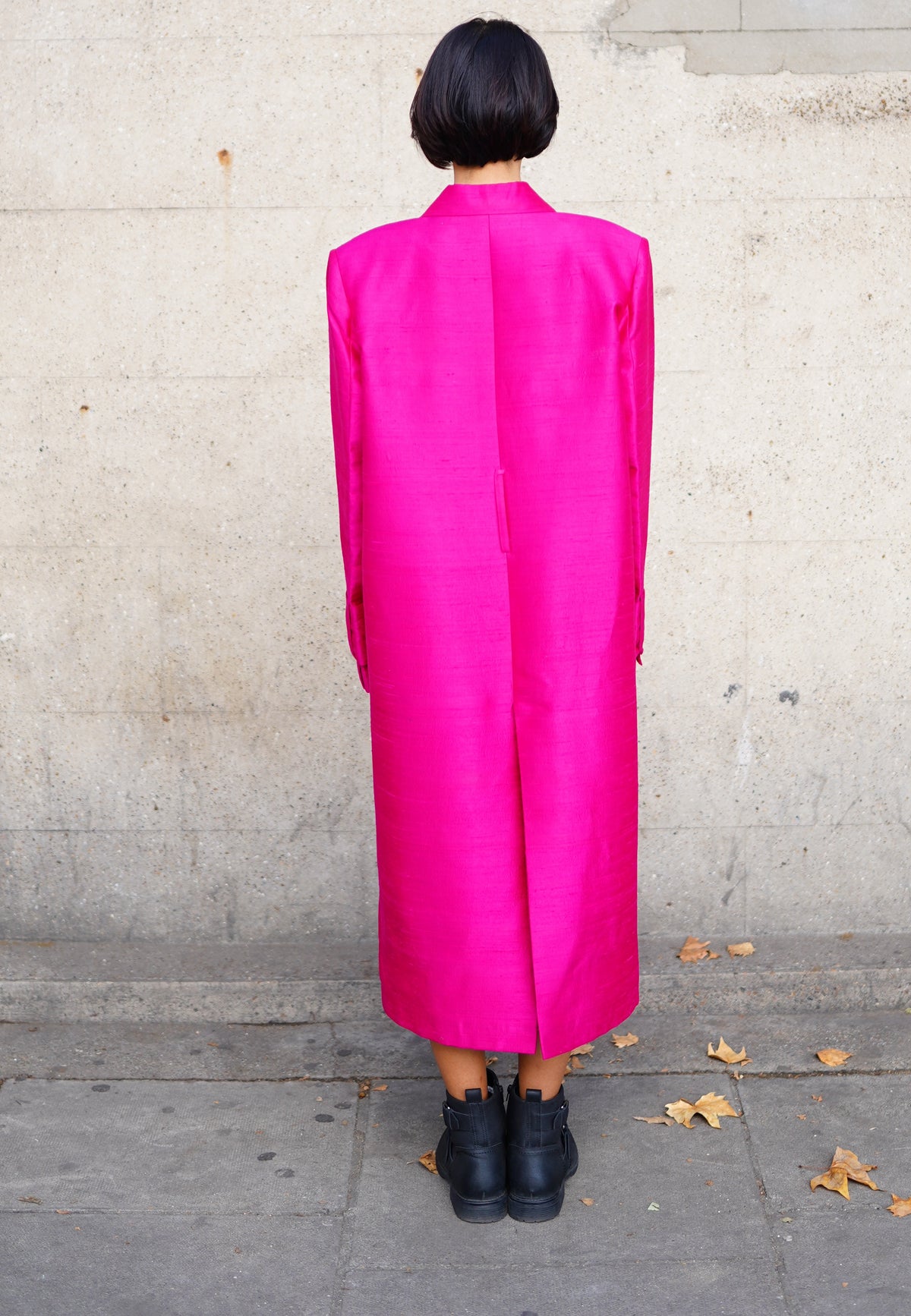 Vasa Hot Pink Relaxed-Fit Long Coat by Pindiga