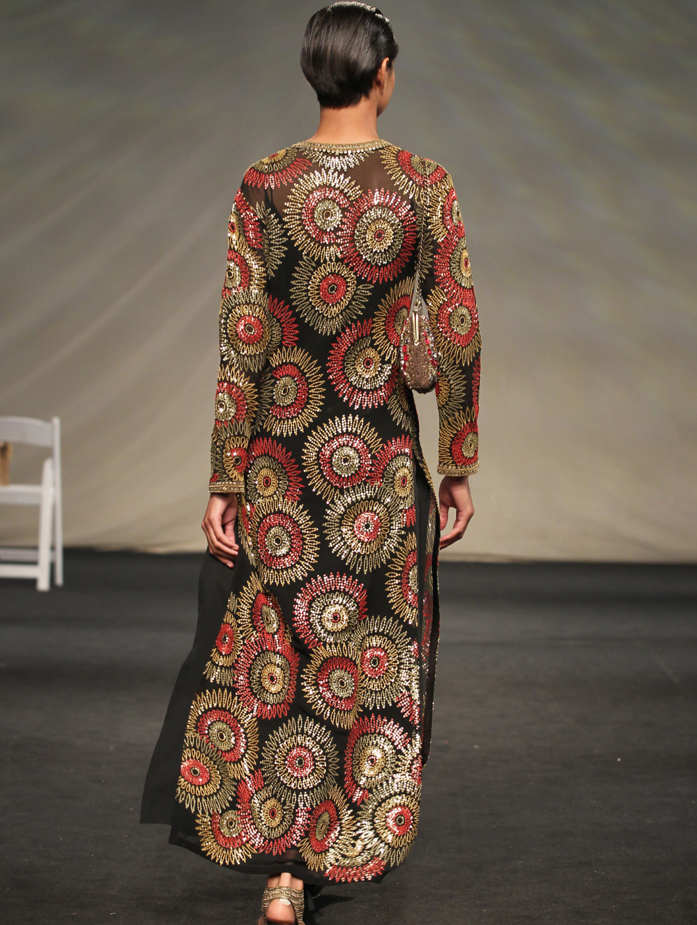 Heavily embellished kaftan