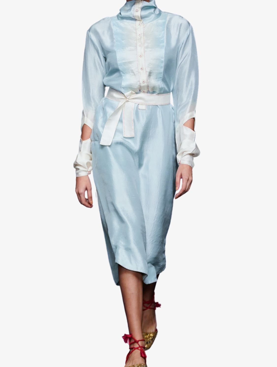 Bluebell blue dupion tunic