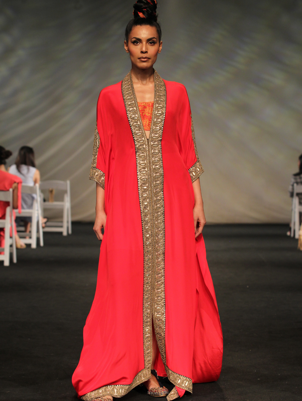 Red Embroidered Kaftan