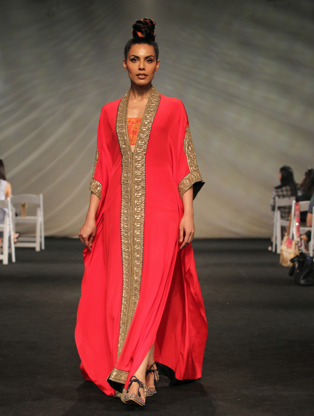 Red Embroidered Kaftan