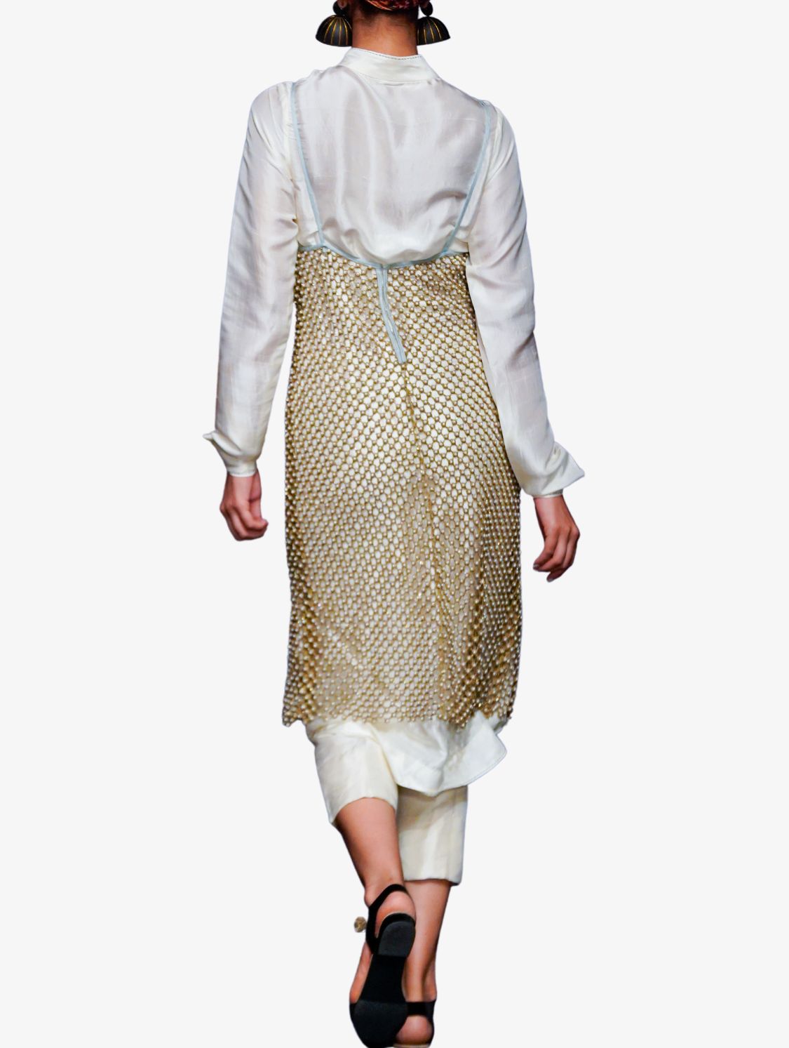 Pearl mesh dress set