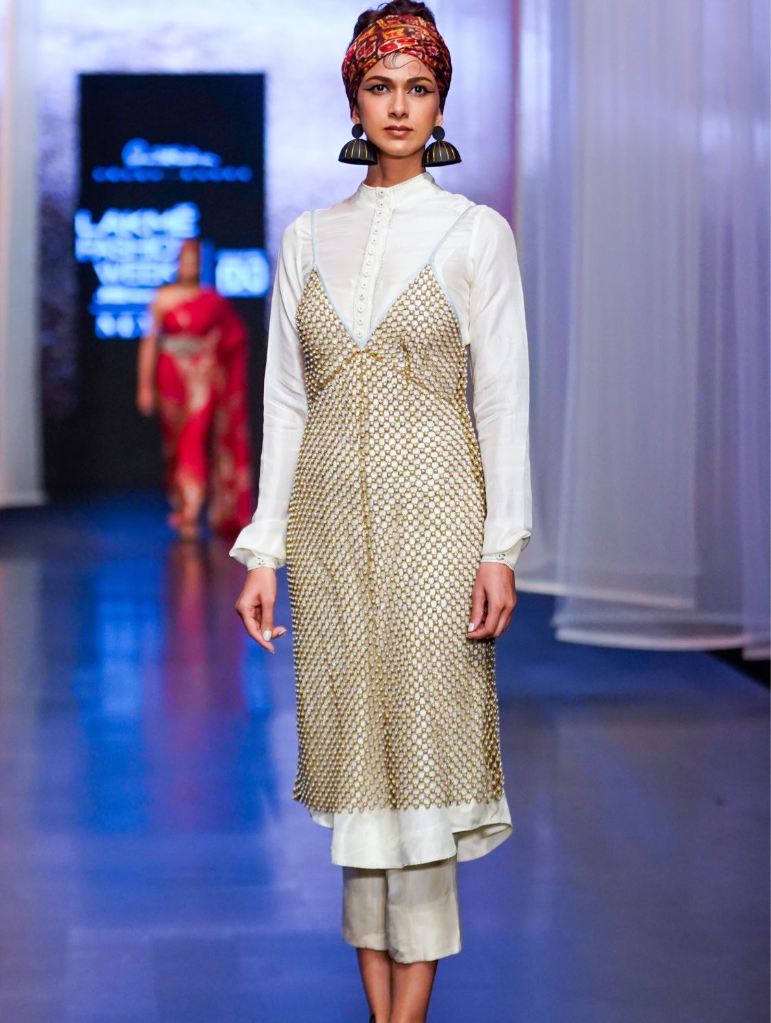 Pearl mesh dress set