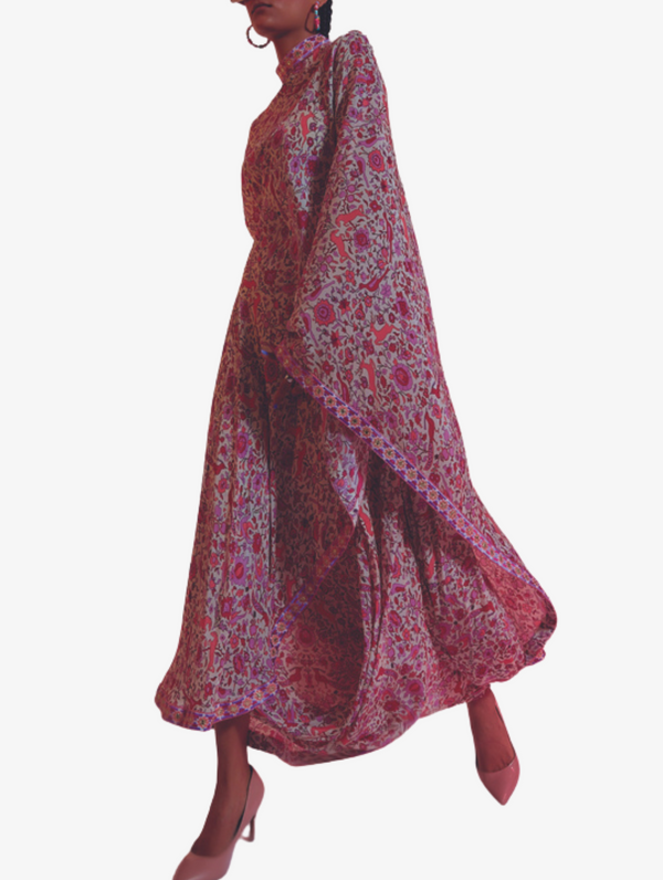 Ivory Drape Skirt With Drape Sari