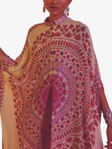 Ivory Kaftan With Printed Trousers