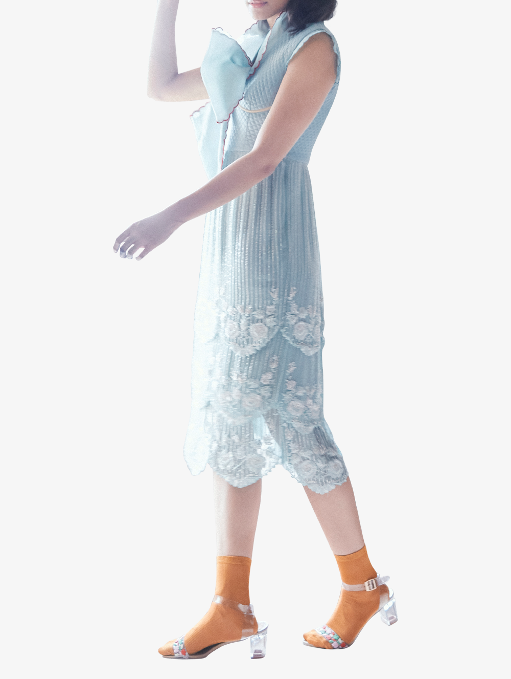 Blue quilted flapper dress