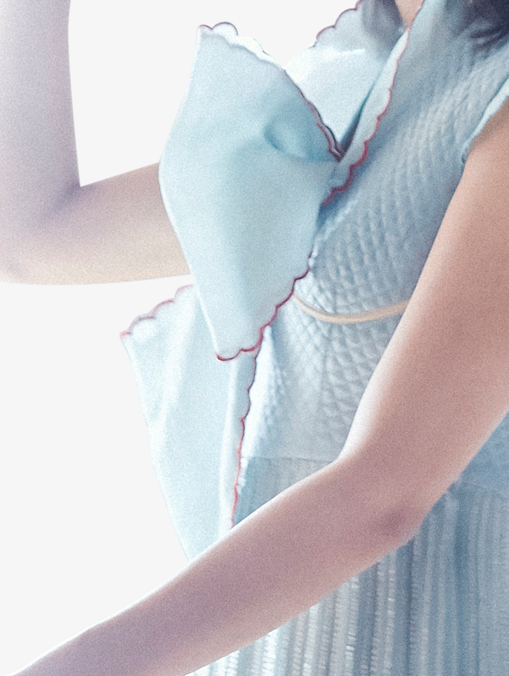 Blue quilted flapper dress