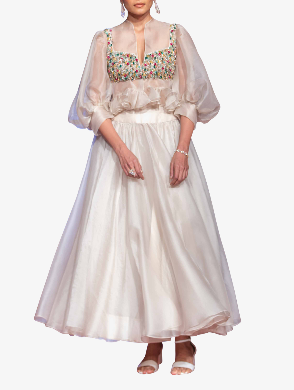 White Organza + Skirt - Gracy