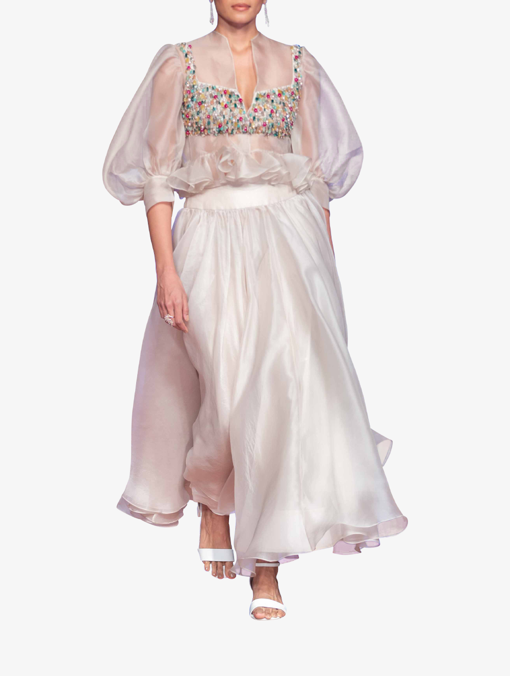 White Organza + Skirt - Gracy