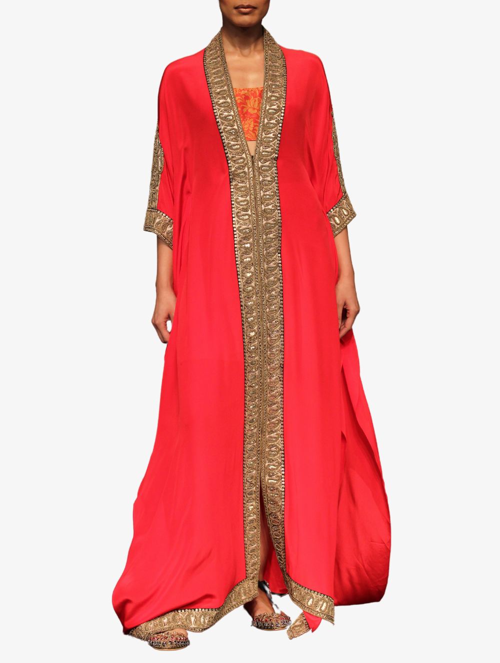 Red Embroidered Kaftan